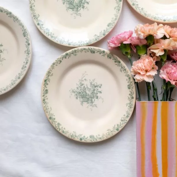 Assiettes Gien Terre de Fer Pompadour – Image 2
