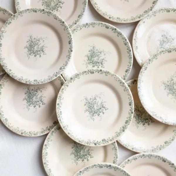 Assiettes Gien Terre de Fer Pompadour – Image 3
