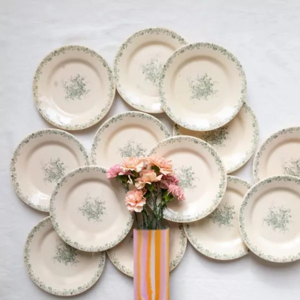 Assiettes Gien Terre de Fer Pompadour – Image 4