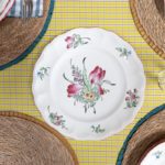 Grandes assiettes fleurs KG Luneville