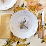 Assiettes plates Paons