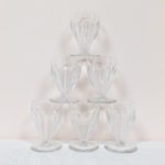 6 verres anciens, à vin ou liqueur, en cristal – Image 3