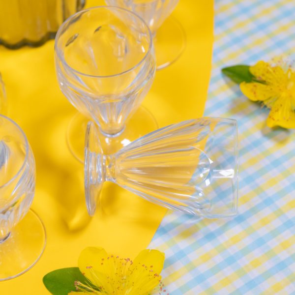 6 verres anciens, à vin ou liqueur, en cristal – Image 4