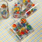 Carafe et verres poissons – Image 3