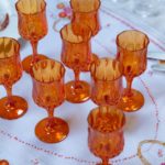 Verres à pied couleur orange – Image 3