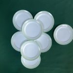 Petites assiettes vert et or - Porcelaine de Limoges