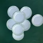 Petites assiettes vert et or - Porcelaine de Limoges