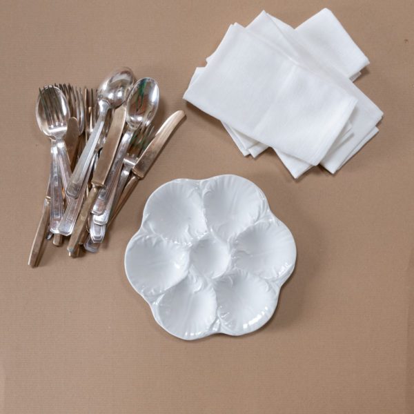 Assiettes coquillages blanches – Image 4