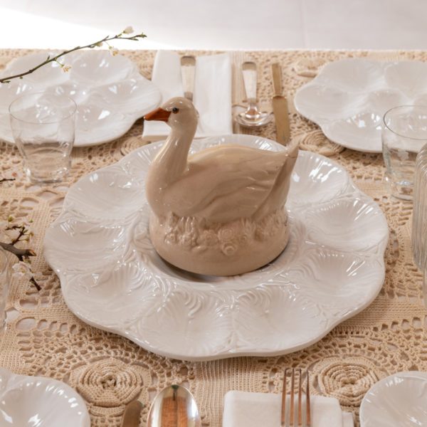 Assiettes coquillages blanches – Image 2