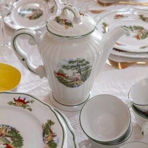 Cafetière et six tasses Moulin des Loups modèle PAGODE
