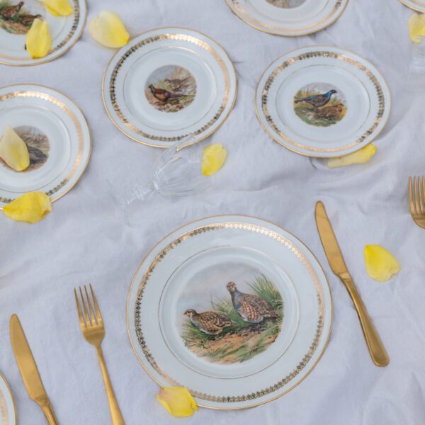 Petites assiettes Pillivuyt porcelaine - Gibier à plumes – Image 3