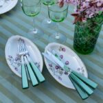 Set de deux raviers"trèfle des près" porcelaine de Limoges