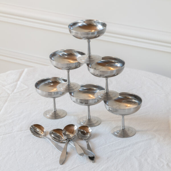Six coupes et six cuillères à glace Rémy Letang – Image 3