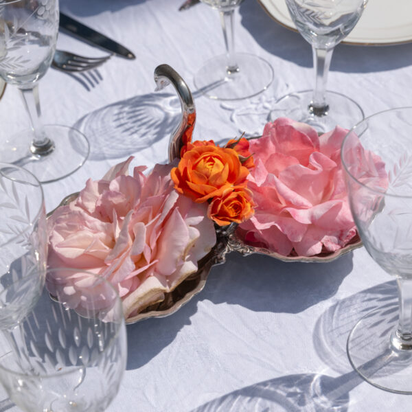 Serviteur vintage, coquillage orné d'un cygne – Image 3