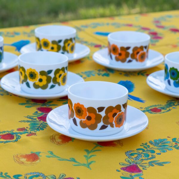 Six tasses à café Lotus Arcopal – Image 2