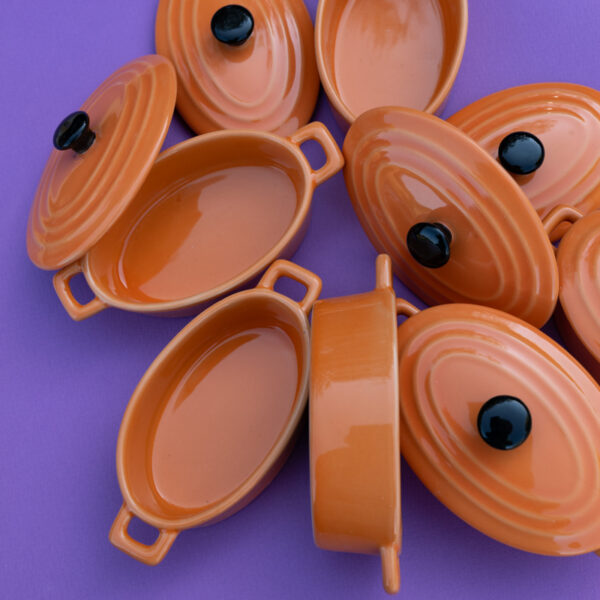 Six petites cassolettes oranges – Image 2