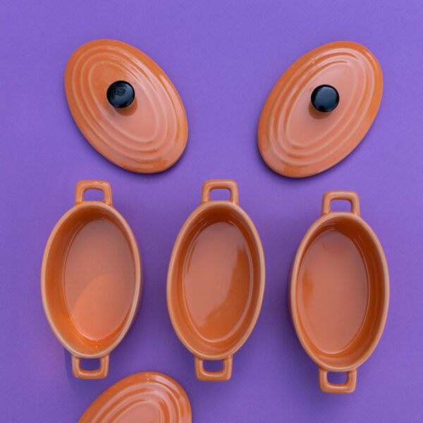 Six petites cassolettes oranges – Image 3