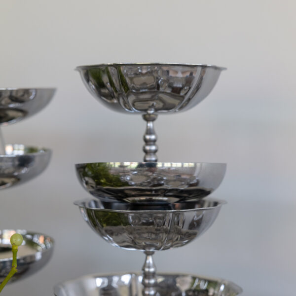 Six coupes à glace vintage Pied haut floral N3 – Image 3